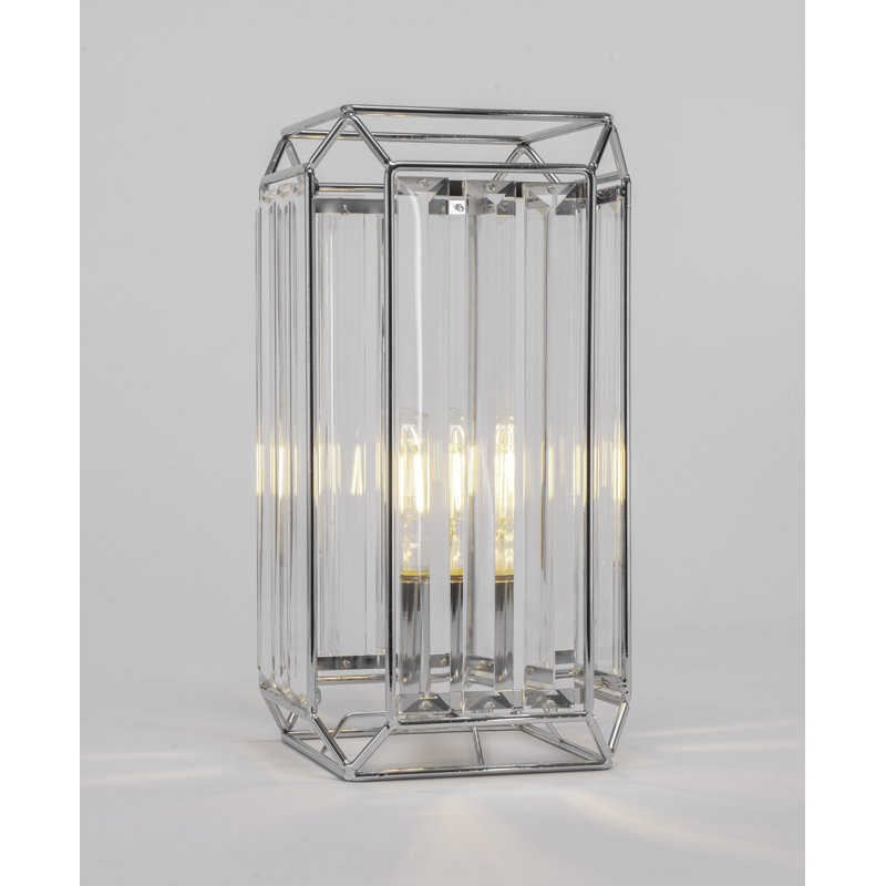 Fernville Table Lamp, Chrome, 12.5" H x 7.5" W x 7.5" D