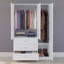 Modern 3 Door 3 Drawer Mirrored Wardrobe with Hanging Rail for Bedroom Storage & Organisation