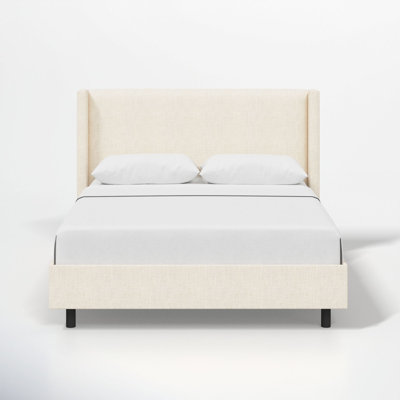 Hanson Upholstered Wingback Bed