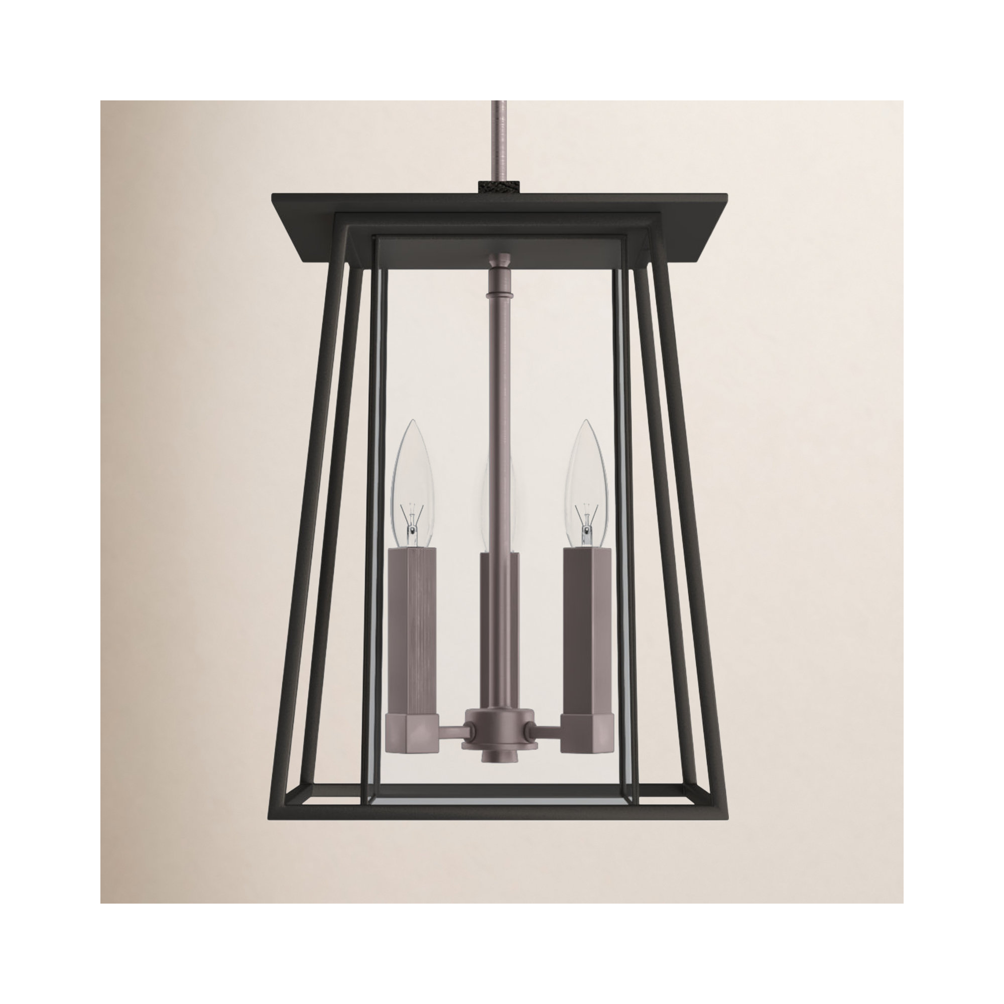 Becket Transparent Outdoor Metal Pendant