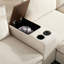 Canapé modulaire modulaire avec mobile et console pour le salon - 6 sièges, chenille, coussins larges en mousse pure, porte-gobelet surdimensionné de 140 po, revêtement en chenille, poches de rangement amovibles