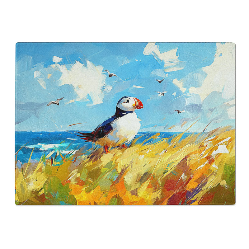 Puffin Design  Glass Chopping Board