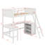 Lit mezzanine simple avec tablettes et bureau-901652600