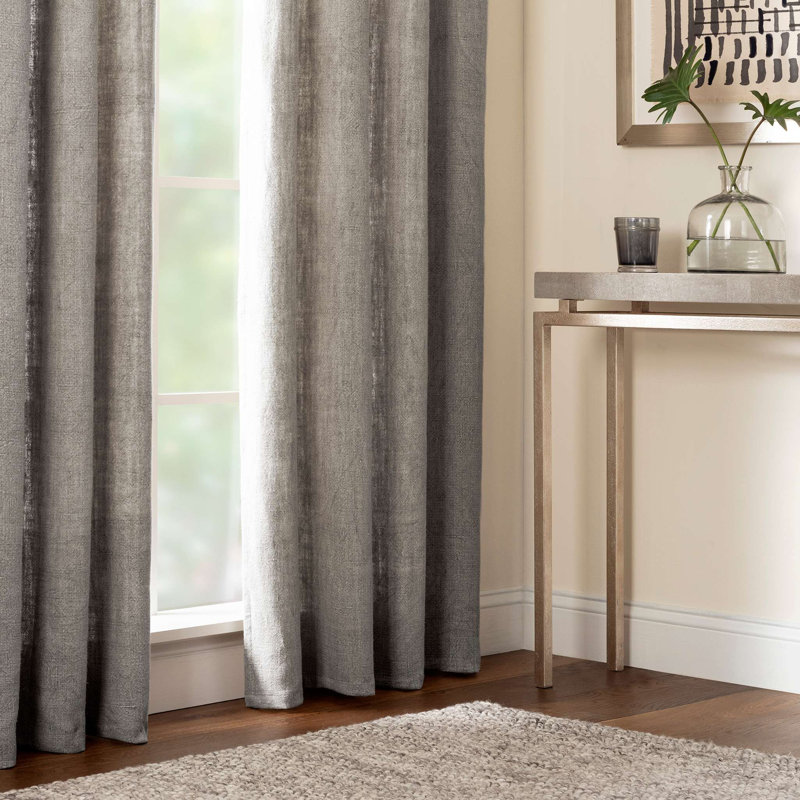Niels Grey Handwoven Wool/Viscose Rug, Rectangle 9'6" x 13'6"