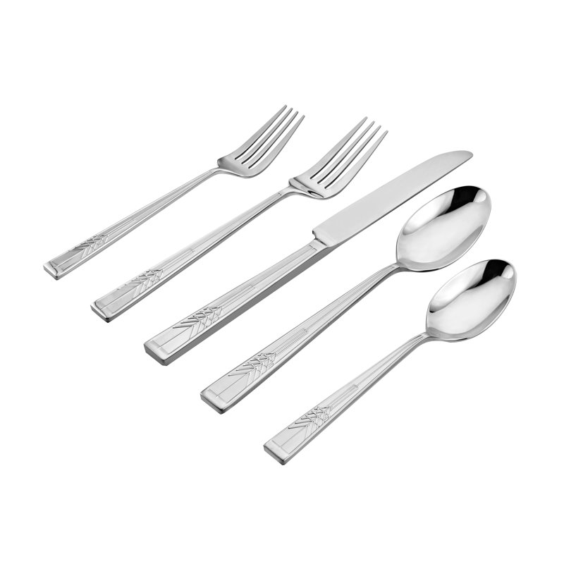 Ensemble de couverts Frank Lloyd Wright Tree Of Life, 20 pièces, service pour 4, Argent