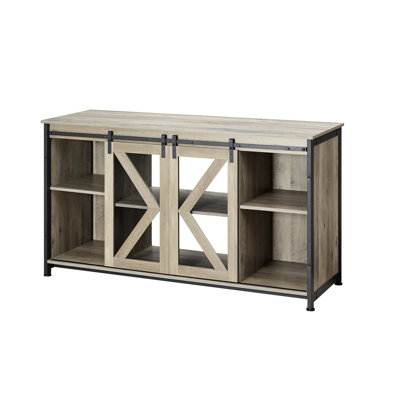 Support d'aquarium en métal de 80 gallons avec armoire grise, idéal pour le rangement d'accessoires d'aquarium, l 58,9 po x l 19,7 po x l 32,6 po, et accessoires de rangement à armoire ouverte, puits stable - structuré