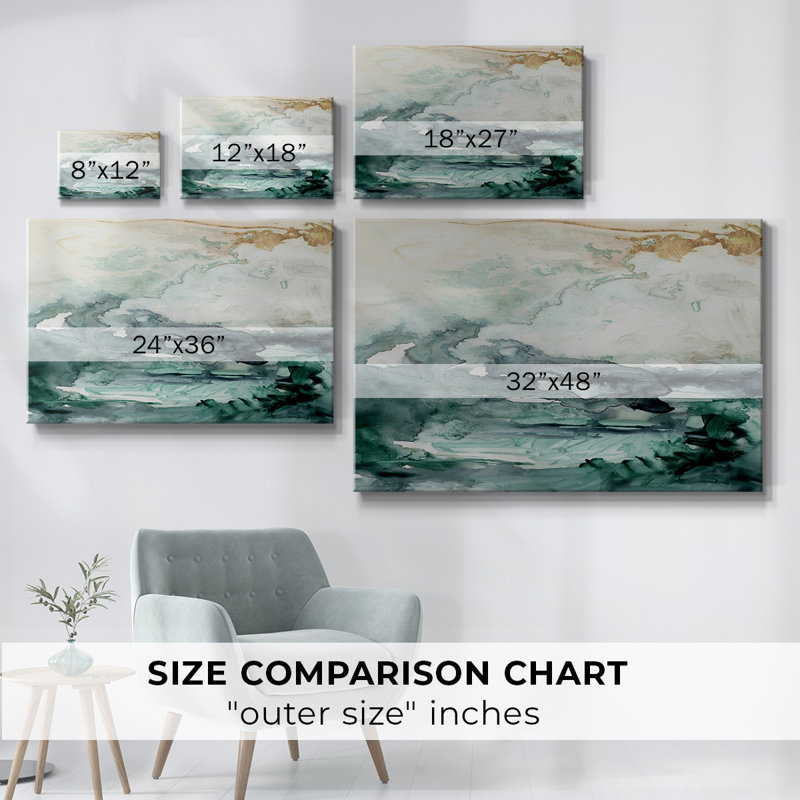 Toile tendue avec écume de mer I-Gallery, H 12 po x l 18 po