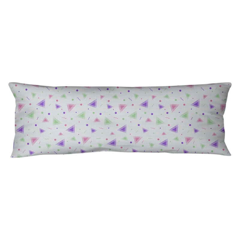 Coussin lombaire rétro 90s, Bourre en polyester, Mauve / Rose, Molleton moelleux