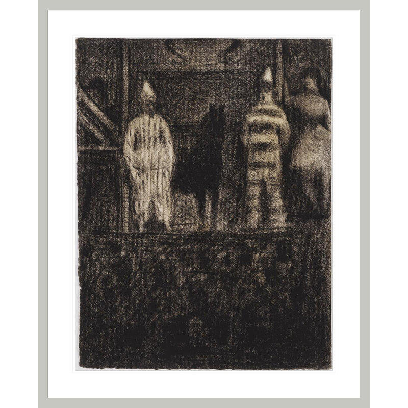 «Sidewalk Show» par Georges Seurat - Impression Giclée sur cadre, 41.2" H x 33.5" W