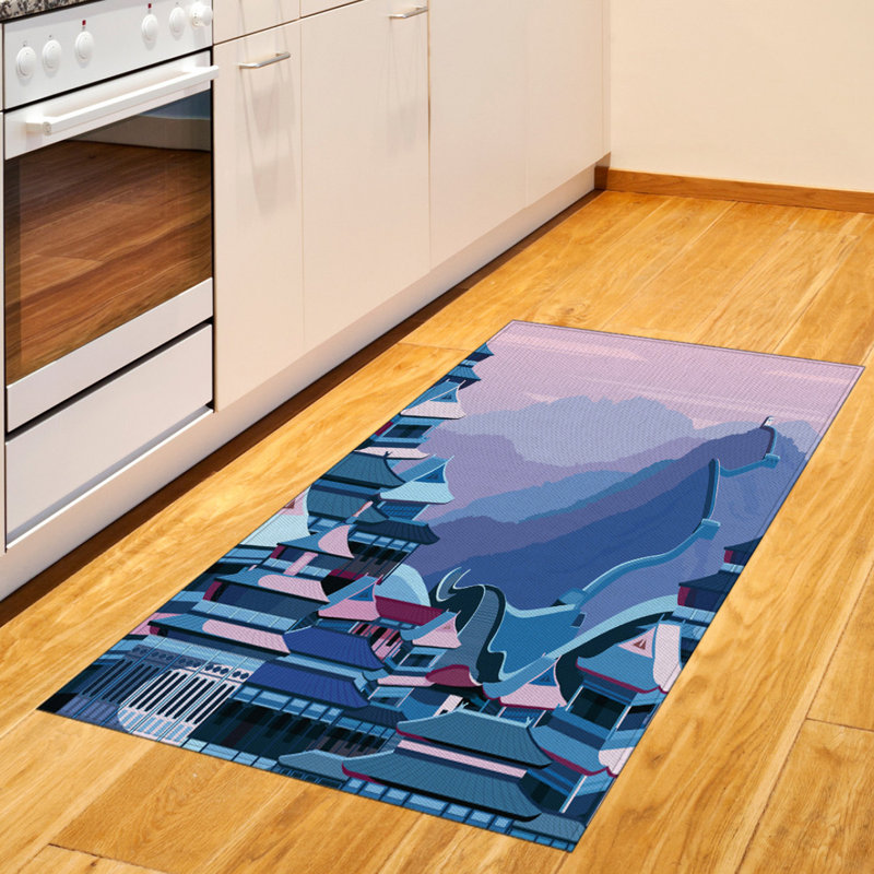 Digital High Density Long Fiber Poly Threads Decorative Area Rug Carpet, Rectangle 2'7" x 5'
