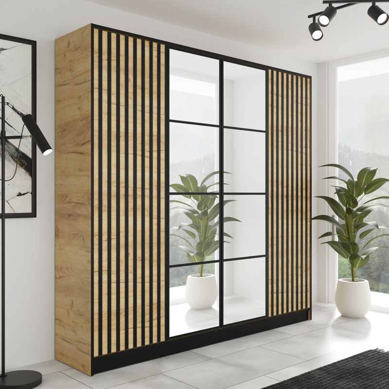 Biborka 4 Door Wardrobe, Oak Craft Gold