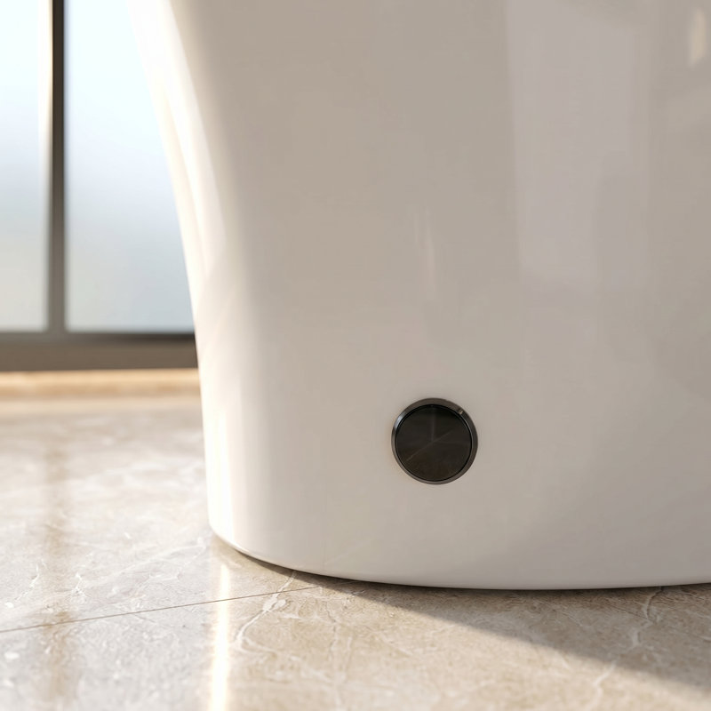 Smart One-Piece Toilet With Bidet, Heated Seat, Auto Open/Close & Led Display, White