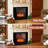 Symple Stuff 18'' Electric Fireplace Heater Freestanding & Recessed Electric Stove Heater W/adjustable Led Flame