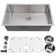 16 Gauge Stainless Steel Sink, 5 Piece Top Mount Kitchen Sink Drop-In Set, Easy Drain & Low Noise