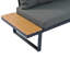 195cm Wide L-Shaped Metal Patio Sectional Set