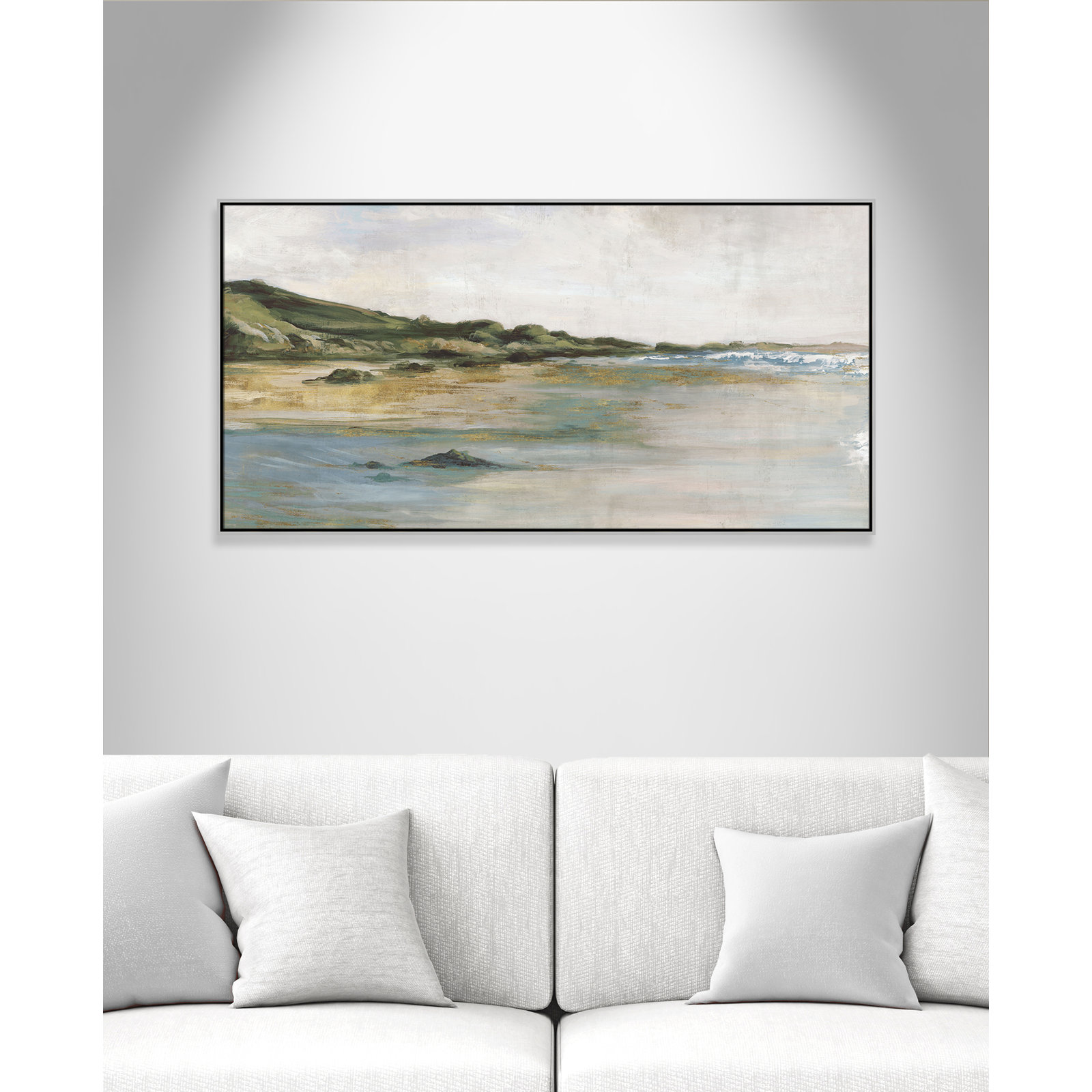 Cordoba "Tide's Edge" Print, 31.5" H x 61.5" W, Silver