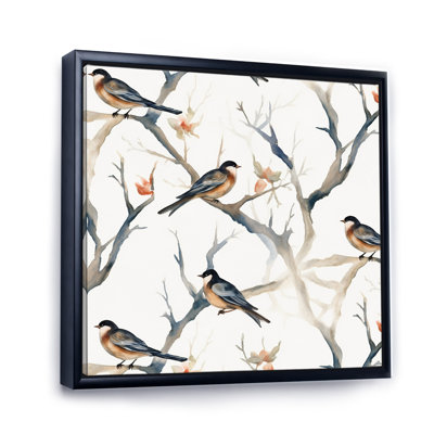 «Little Birds On The Tree Branches III», reproduction d'art sur toile