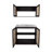 Ashura 39.3" W Manufactured Wood 2-Piece Kitchen Cabinet Set with Sink Base and Wall Cabinet- Wenge-604702543