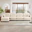 Canapé modulaire Basic, canapé modulaire en L avec repose-pieds, tissu chenille doux, design ergonomique, dossier capitonné-1684116343