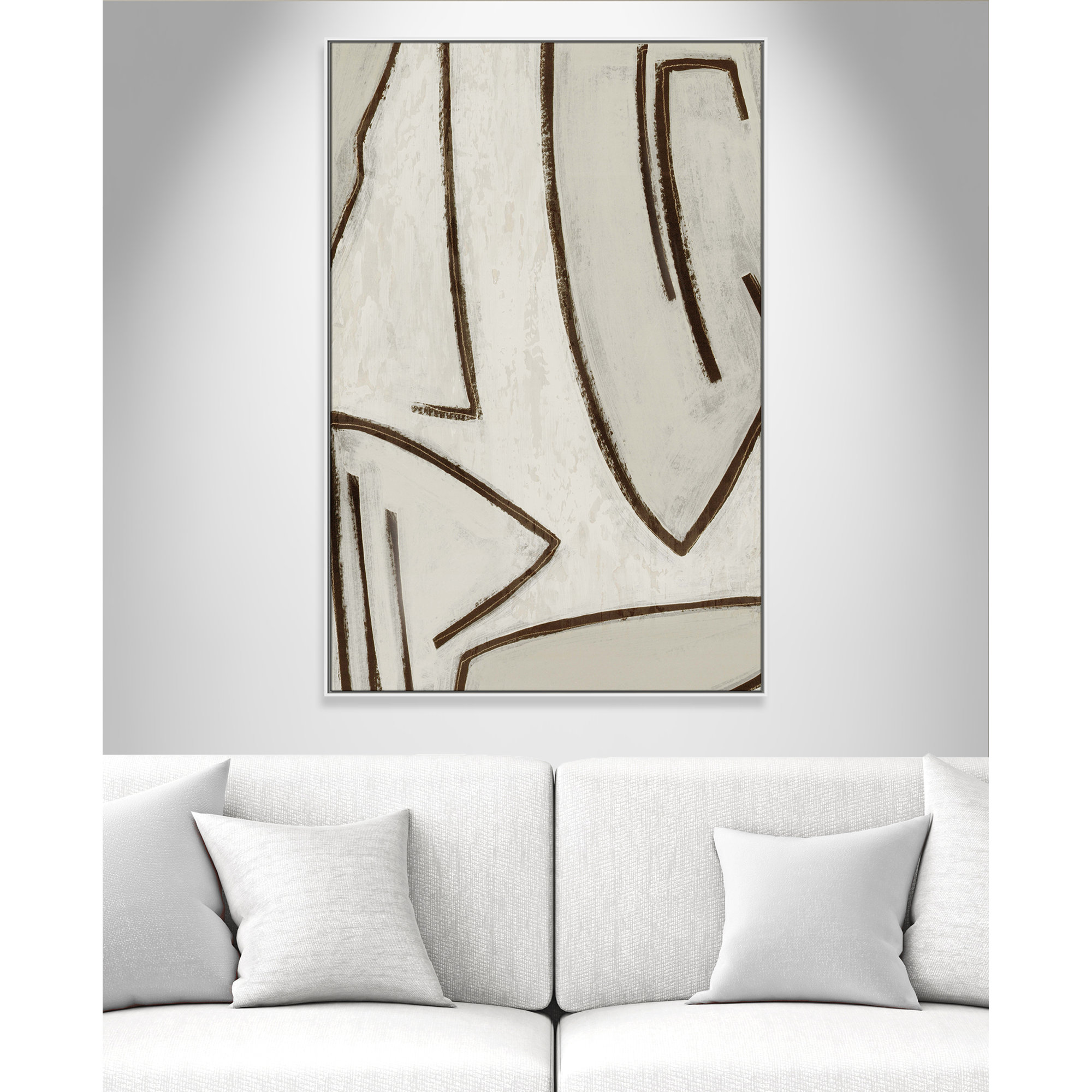 Line Work II, White, 41.5" W x 61.5" H
