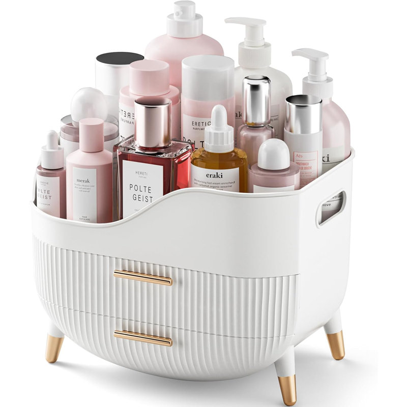 Organisateur de maquillage avec tiroirs, Blanc
