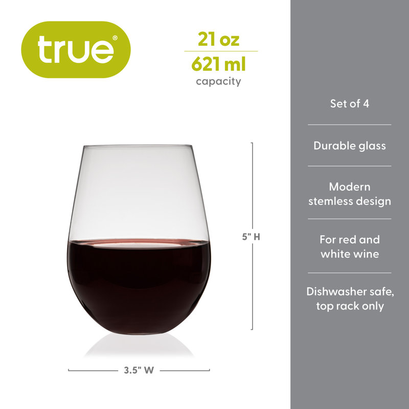 Vino Stemless Red Wine Glasses