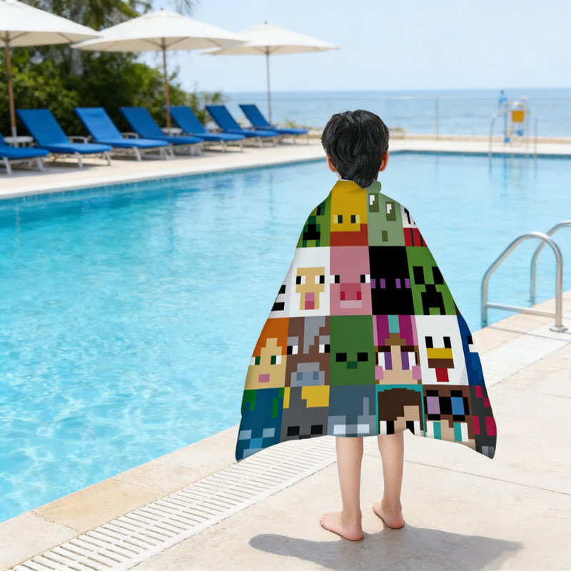 Serviette de plage à séchage rapide Minecraft