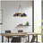 4-Light Metal Shade Chandelier