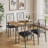 5 - Piece Dining Set, Vintage Dining Table With 4 Padded Seats-1174470843