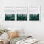 IDÉE4WALL, art mural pin vert encadré, ensemble de 3 impressions murales de paysage de forêt émeraude brumeux, décor de nature sauvage pour salon, chambre à coucher, 3 pièces-90568739