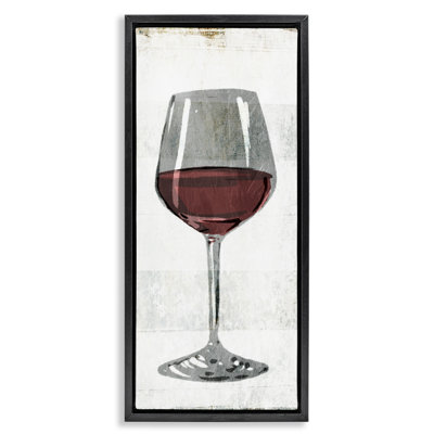 «Rustic Kitchen», verre de vin rouge encadré par Floater par Milli Villa