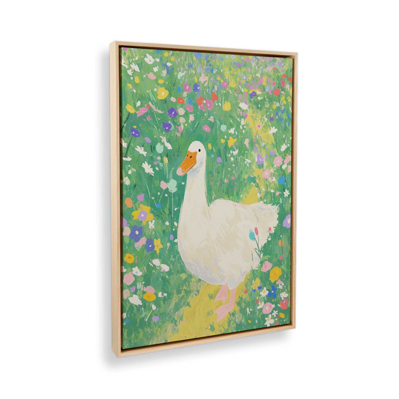 Goose Wildflower by Trajeado14 Art Print, 16" H x 12" W, Tan