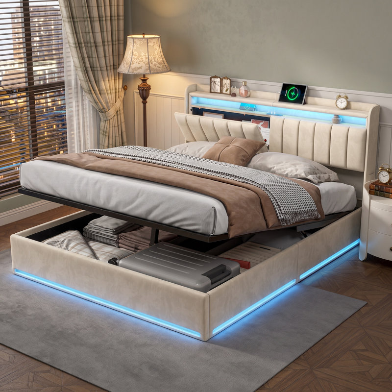Ottoman Bed, 150*200cm, Beige