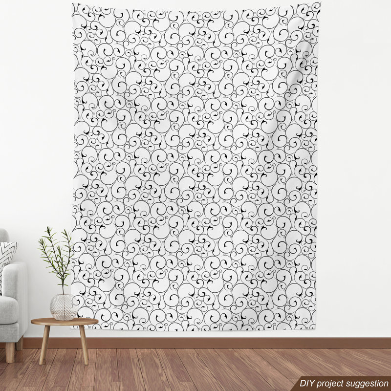 fab_78851_Ambesonne tissu noir et blanc, l 36 po x L 360 po