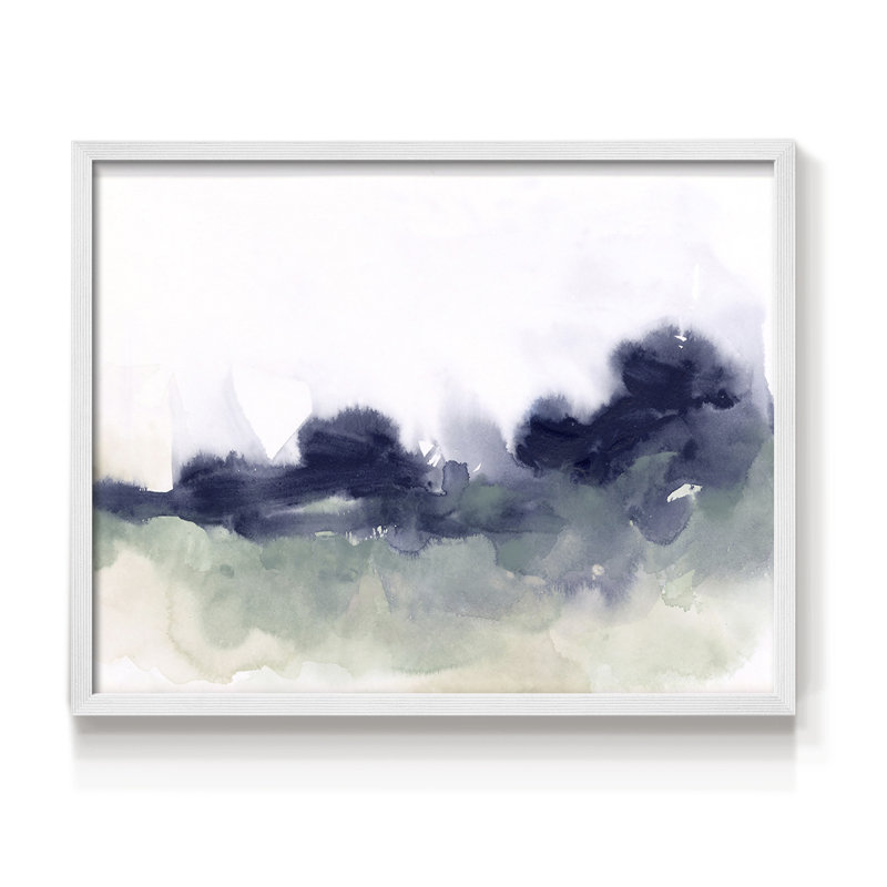 «Lake Fog II», reproduction encadrée, H 11 po x l 14 po, Blanc