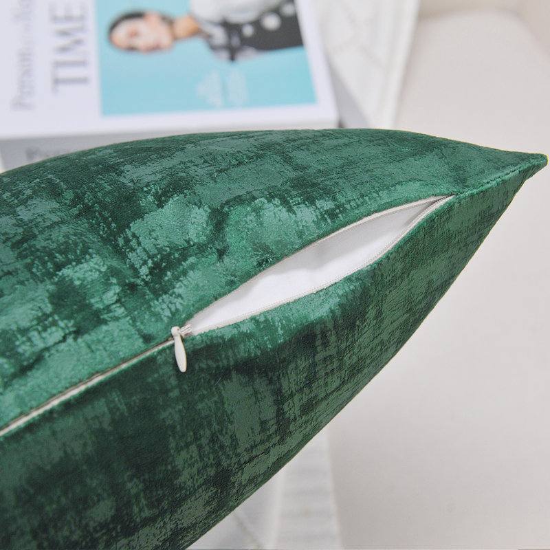 Textured Velvet Throw Pillow Cover, Eden