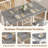 5-Piece Rectangular Dining Table Set With 4 Upholstered Chairs-29272529