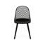 Chaise d'extérieur moderne - Chaise Lily en polypropylène noir avec structure et finition stables, matériau de la structure du siège-250328611