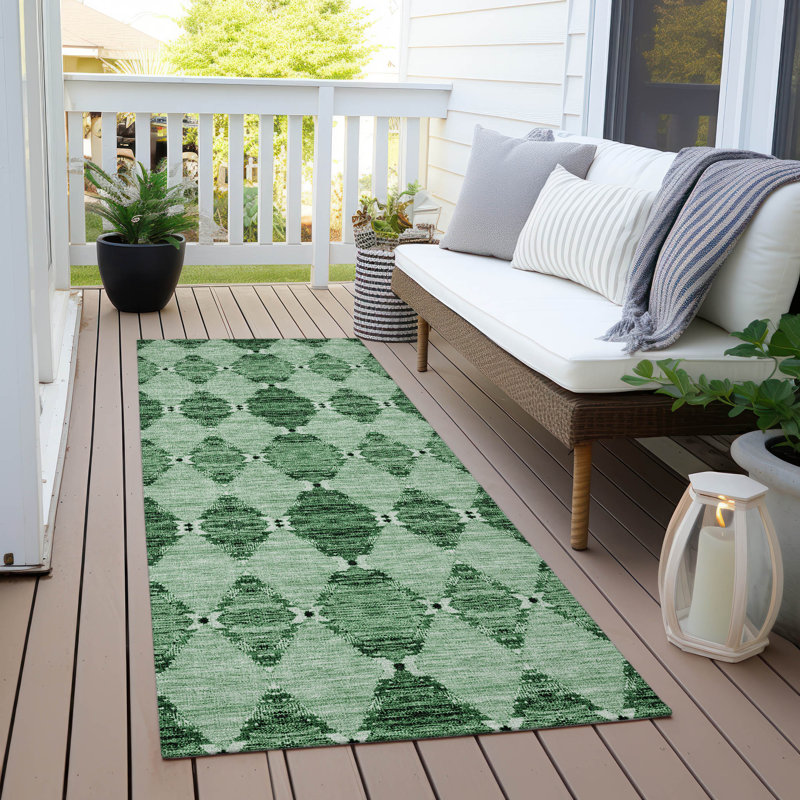 Tapis intérieur / extérieur Everlee avec envers antidérapant, Tapis de couloir 2 pi 3 po x 7 pi 6 po