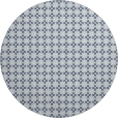 Premium Machine Washable Paullette AMF139 Navy Rug