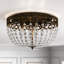 Luminaire encastré moderne en cristal en forme de bol 15 po à 4 lumières Ealie pour salon / chambre à coucher-2146537688