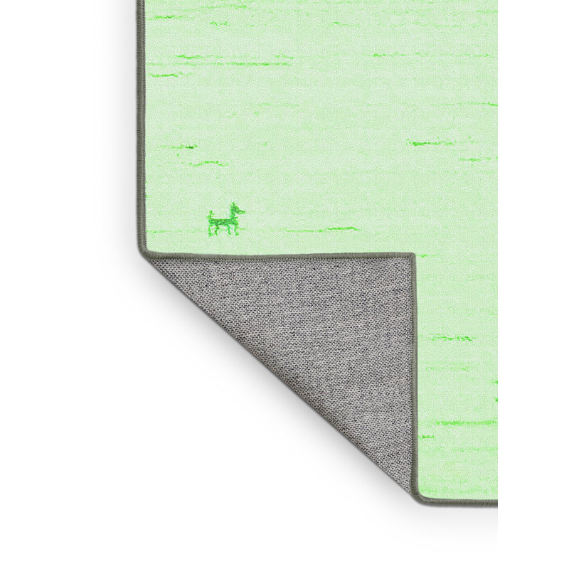 Tapis contemporains vert lavable à la machine 950, Rectangle 2 pi x 3 pi