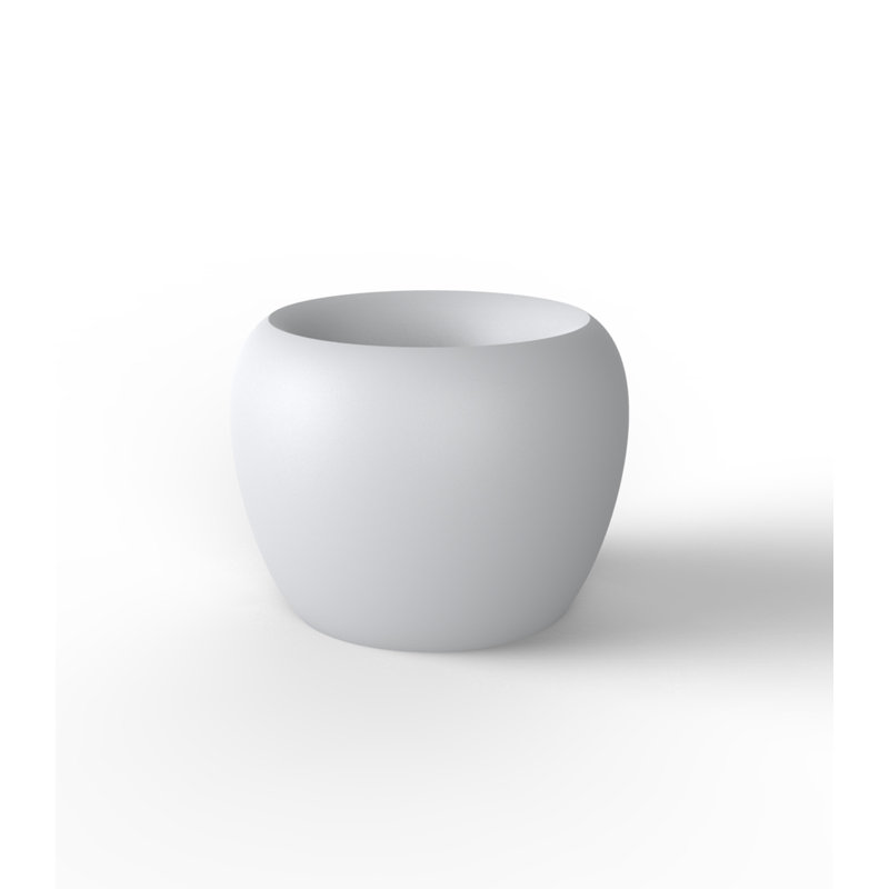 Blow Resin Pot Planter, 29.5" H x 39.25" W x 39.25" D, White