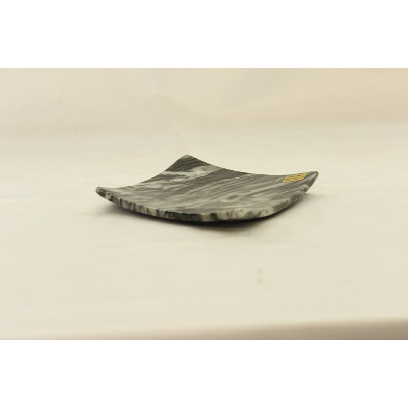 Black Marble Coaster Tray