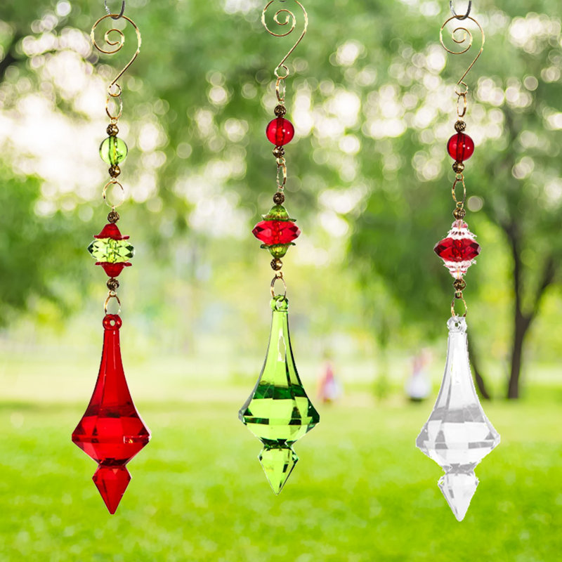 6 pièces d'accents de cristal suspendus Feride