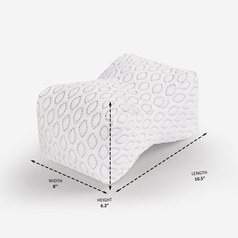 Travel Size White Memory Foam Cooling Knee Pillow
