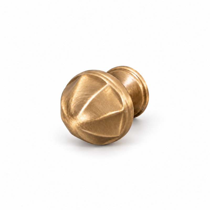 Geometric Solid Brass Cabinet Knob