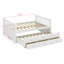 Lit de jour double avec lit gigogne simple et 3 tiroirs de rangement, lit capitaine en bois, lit plateforme en bois-1827738530