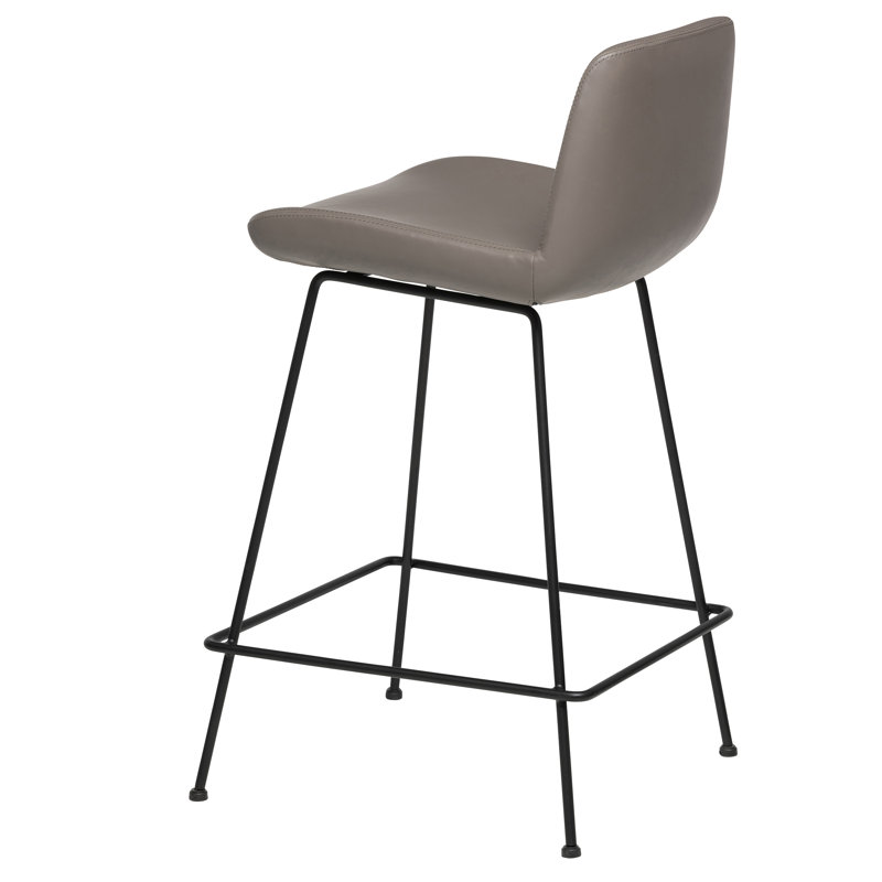 Tabouret de bar et de comptoir Jabreya, Noir, Gris, Tabouret de comptoir (siège d'une hauteur de 25 p
