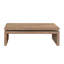 Table basse en bois naturel, L 47,6 po x l 23,6 po x H 16,3 po, rectangulaire, option de rangement ouvert, bureau polyvalent pour le bureau à domicile, * Design minimaliste